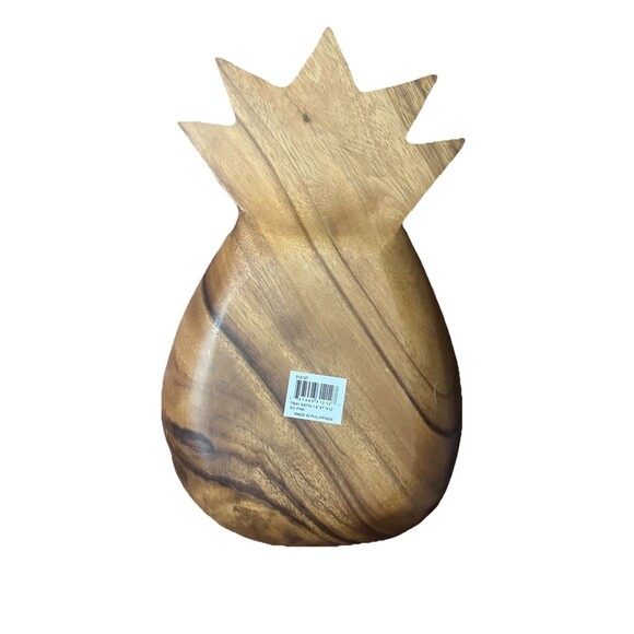 Hawaii Hardwoods of the South Pacific - Hand Carved Pineapple Tray Dish Bowl - Picture 11 of 16